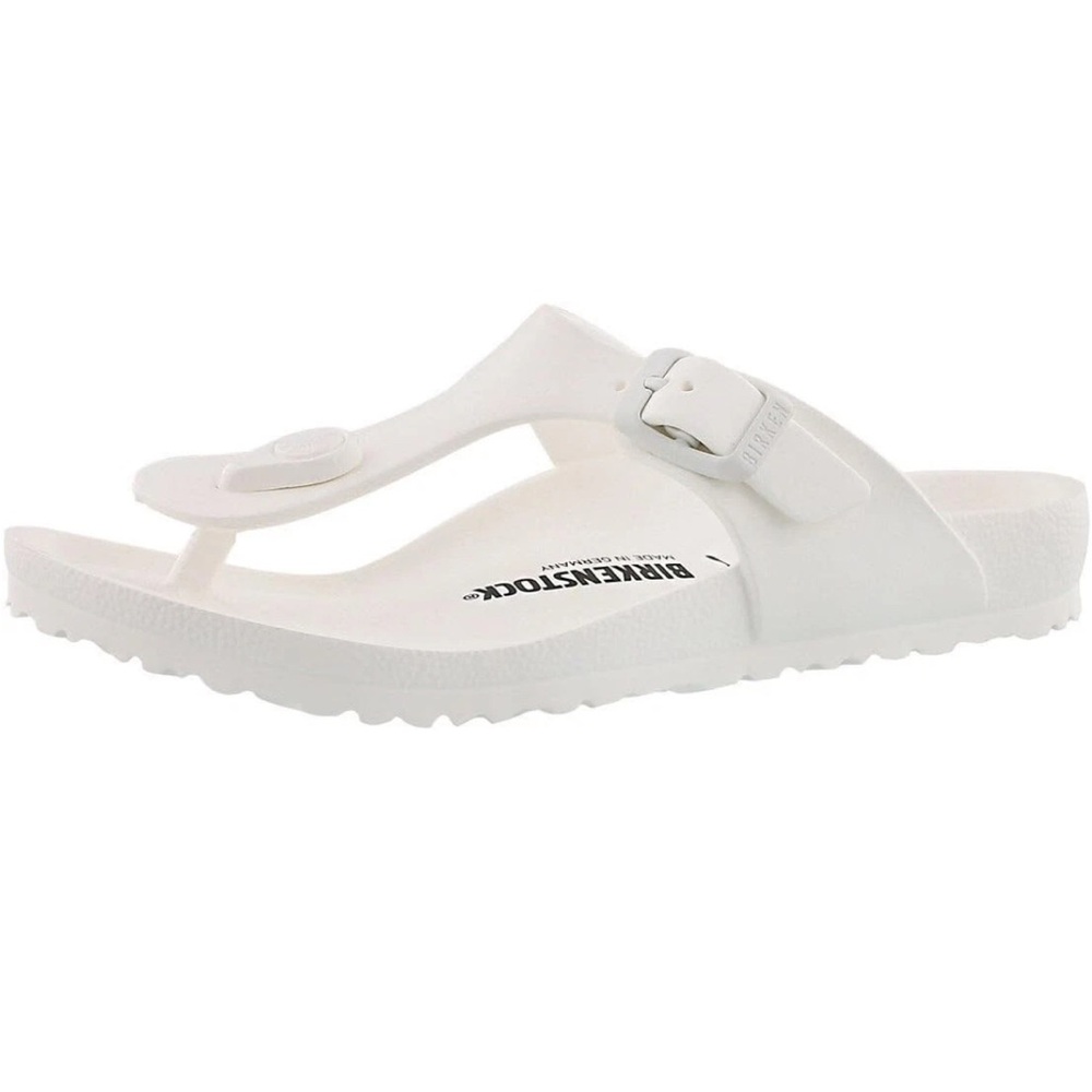Birkenstock White Gizeh Sandals with Anatomical Footbed